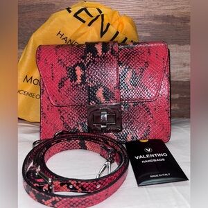Mario Valentino Pink and Black Crossbody Bag